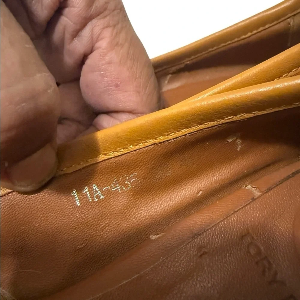 Tory Burch Elegant Orange Women's Heels, suede leather